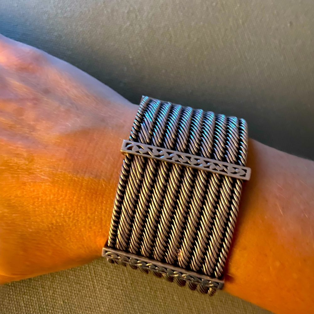 Vintage 925 Sterling Silver Woven Lois Hill Bracelet